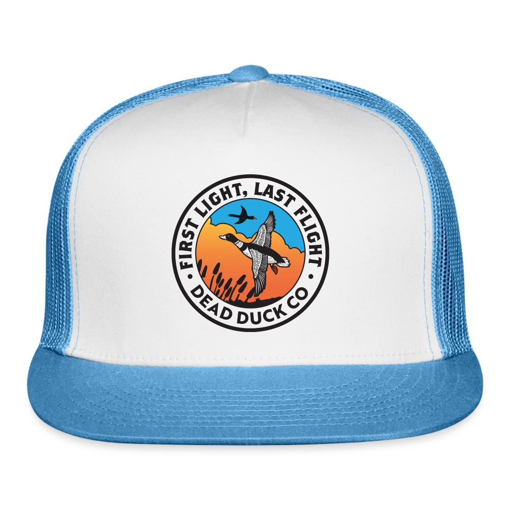 First Light Dead Duck Co. Trucker Hat - white/blue
