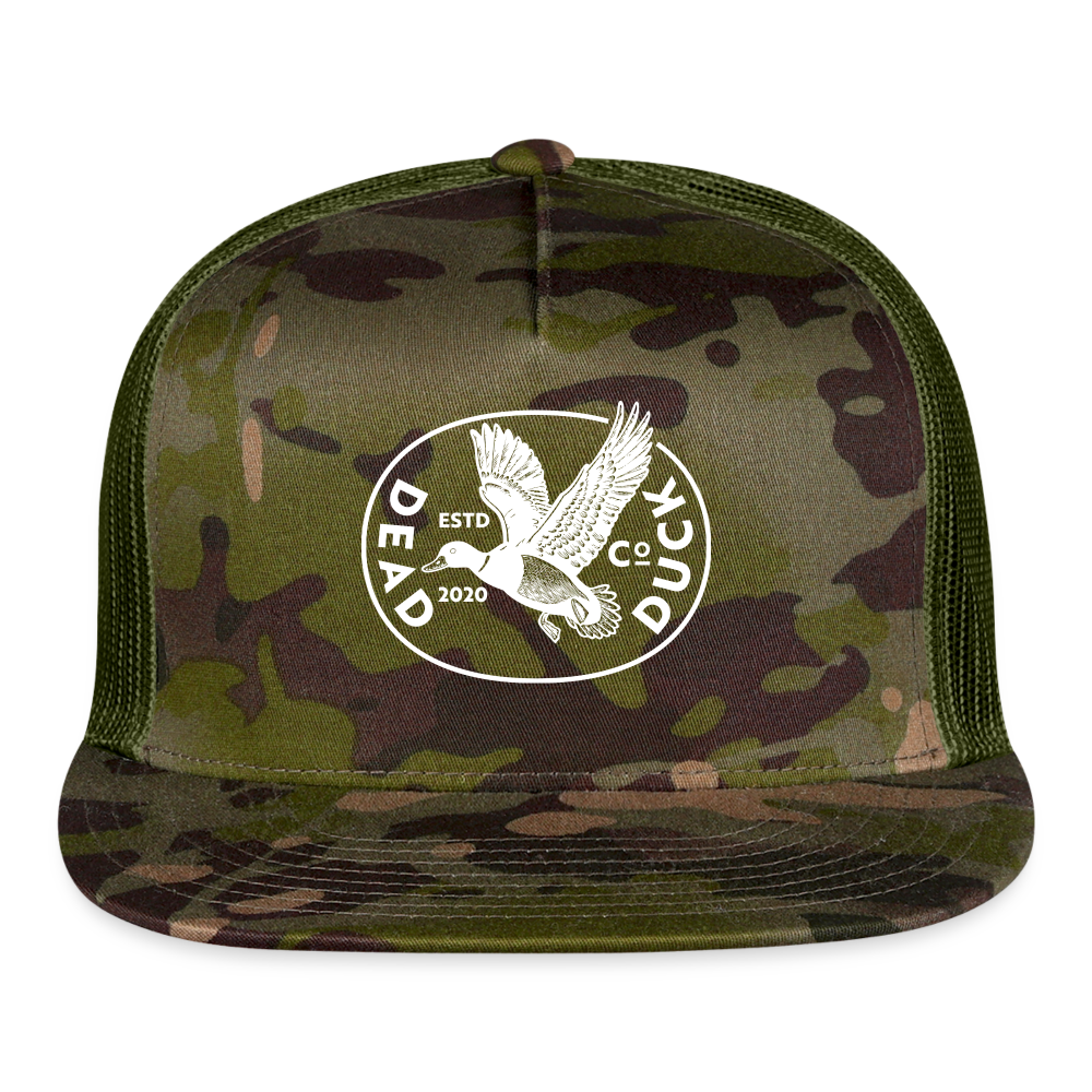 Dead Duck Co. Belt Buckle Trucker Hat - MultiCam\green