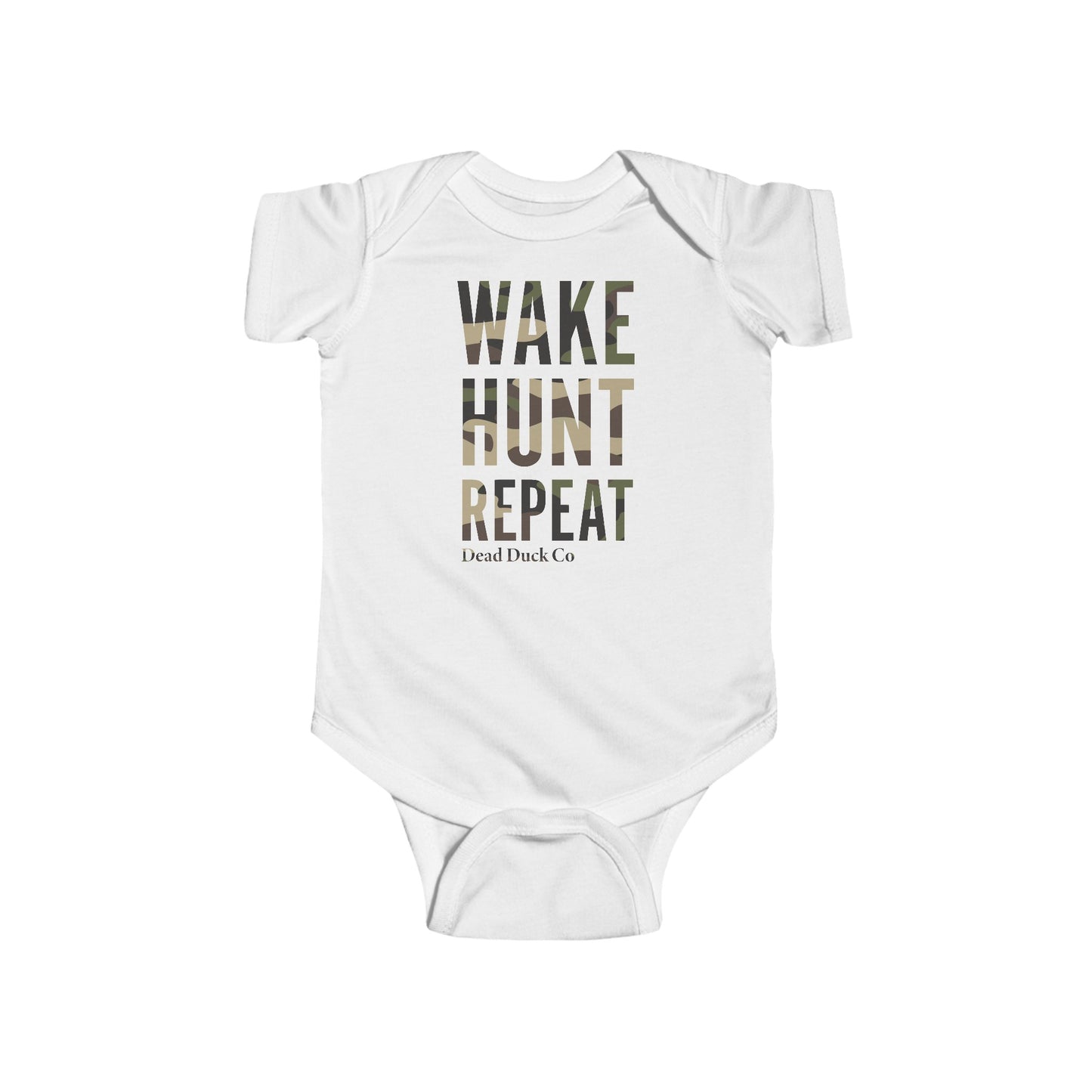 Wake Hunt Repeat Baby Onesie