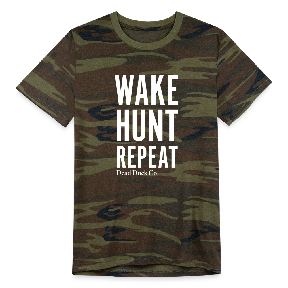 Wake Hunt Repeat Camo Shirt - green camo