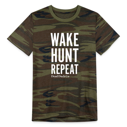 Wake Hunt Repeat Camo Shirt - green camo
